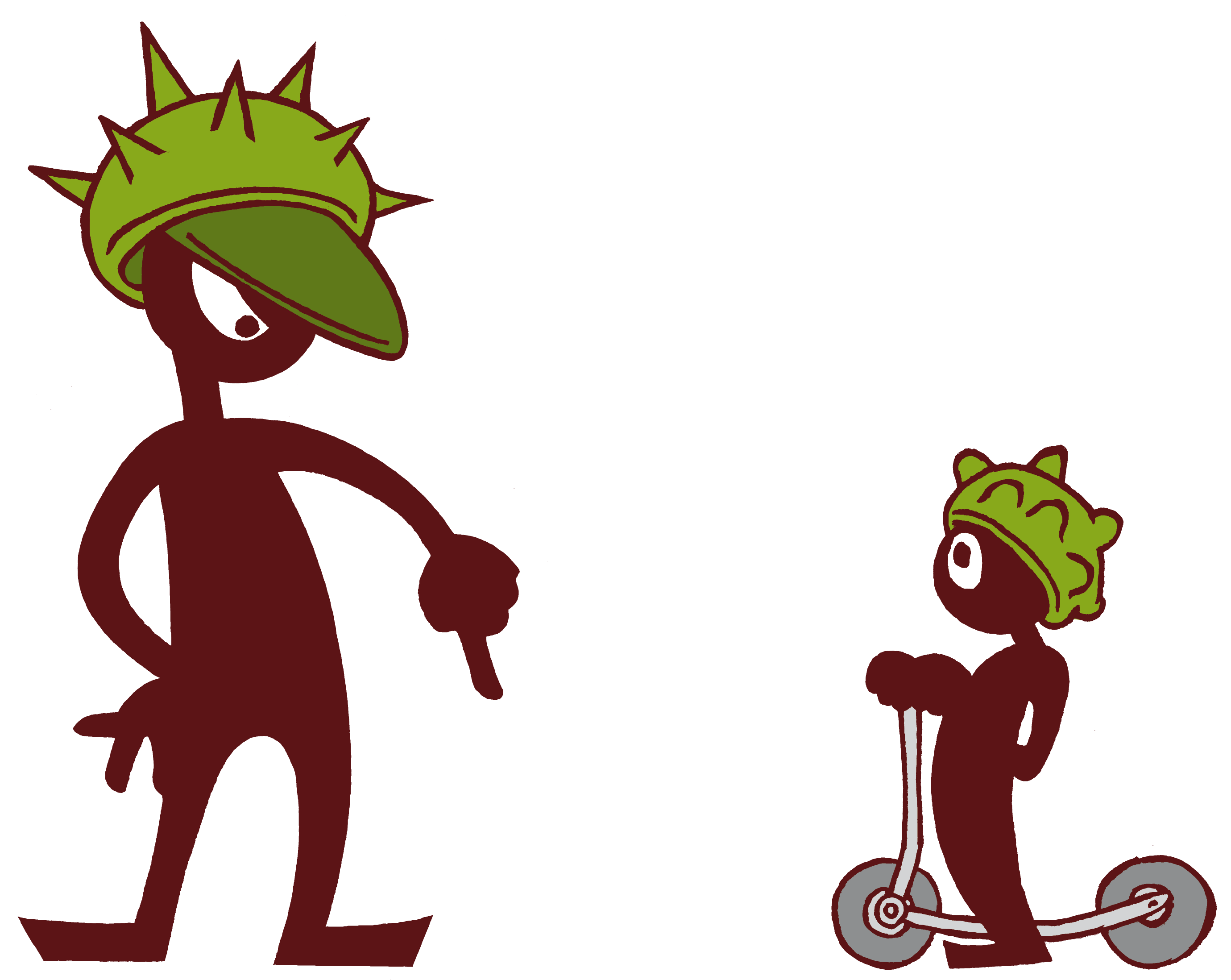 Garnement en trottinette